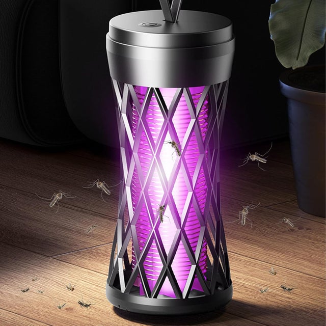 Nouvelle Lampe Anti Insectes UV Rechargeable - Pour Intérieur & Extérieur - Design 2 en 1 Pratique - Idéale Maison, Camping, Jardin