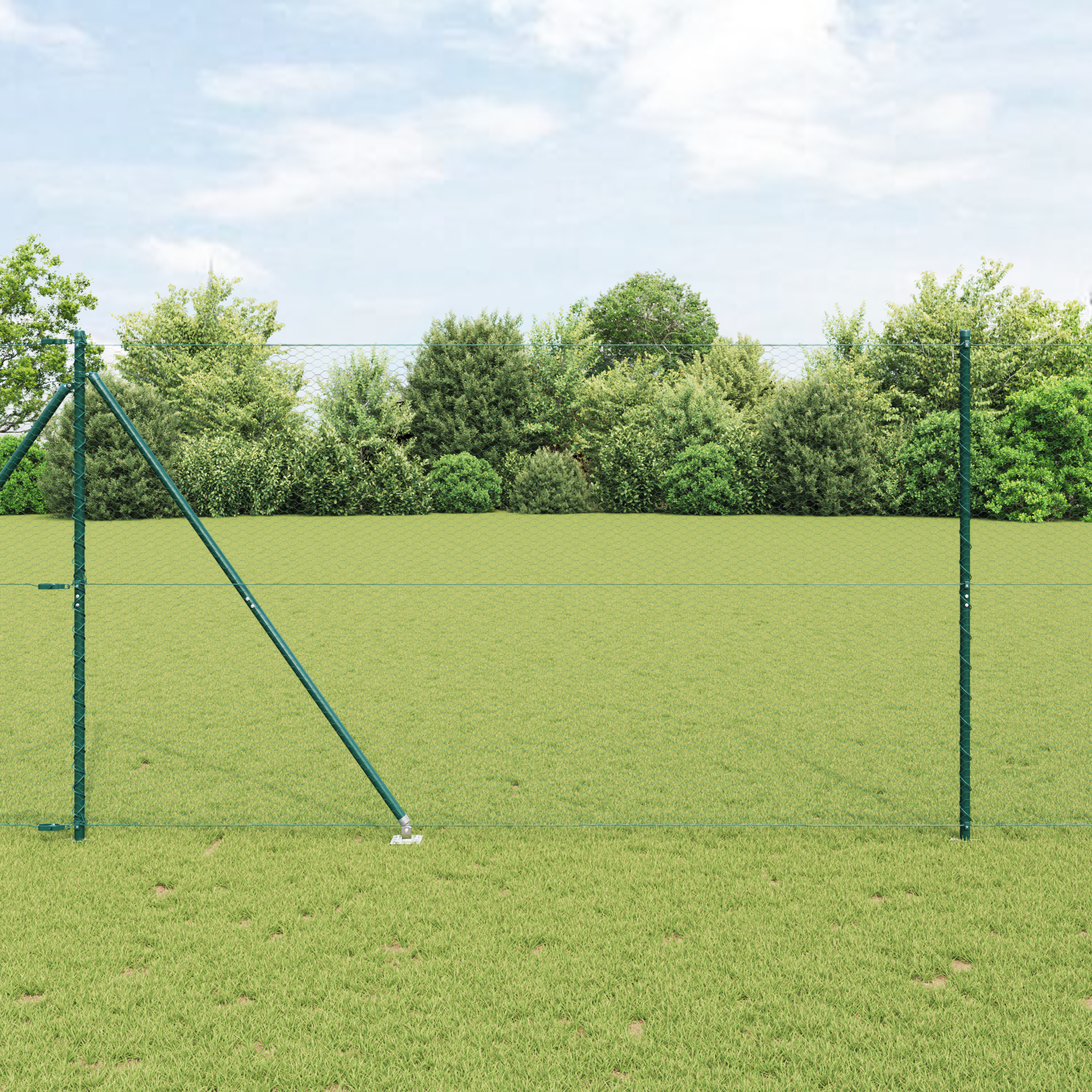 Słupek ogrodzeniowy. Zielony 10 x 1,6 m (siatka 25 mm) vidaXL