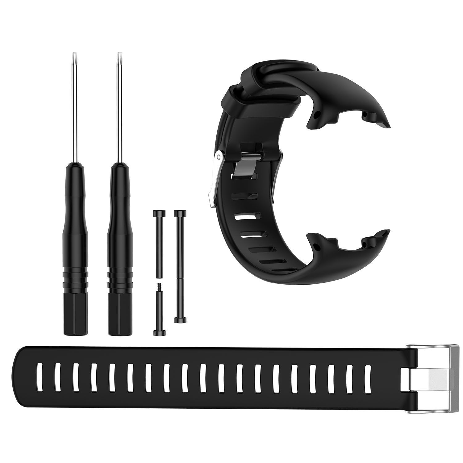 D4i Cinturino In Silicone Per Orologio Suunto D4 / D4i / D4i Novo - 22 Mm, Morbido, Anallergico, Con Viti E Cacciavite Inclusi - Colori Vari