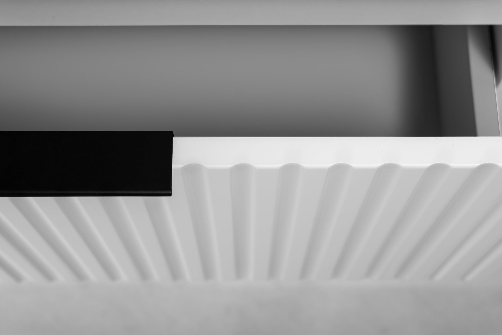 Zestaw łazienkowy FLOW 160 cm biały z regałami dąb craft blat w zestawie - 7
