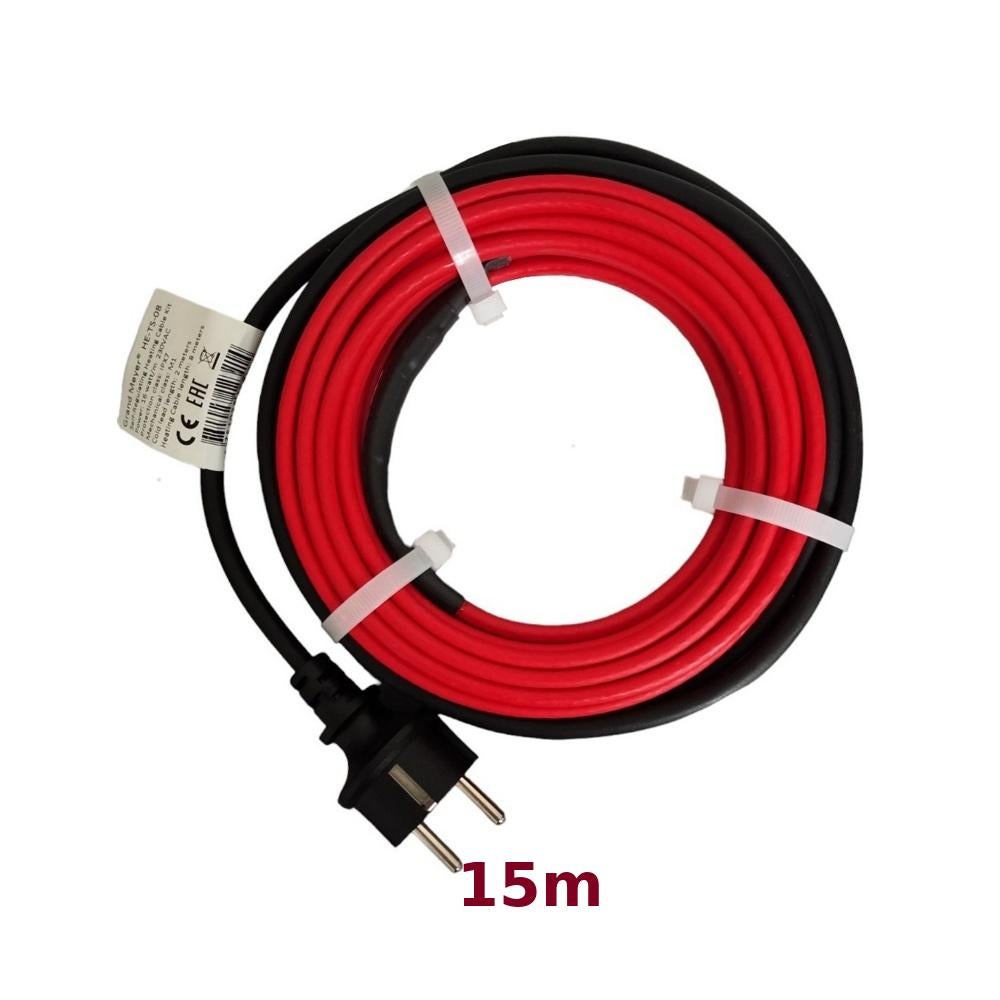 Zestaw do ochrony przed zamarzaniem rur HE-TS 15m, 16 W/m, 240 W