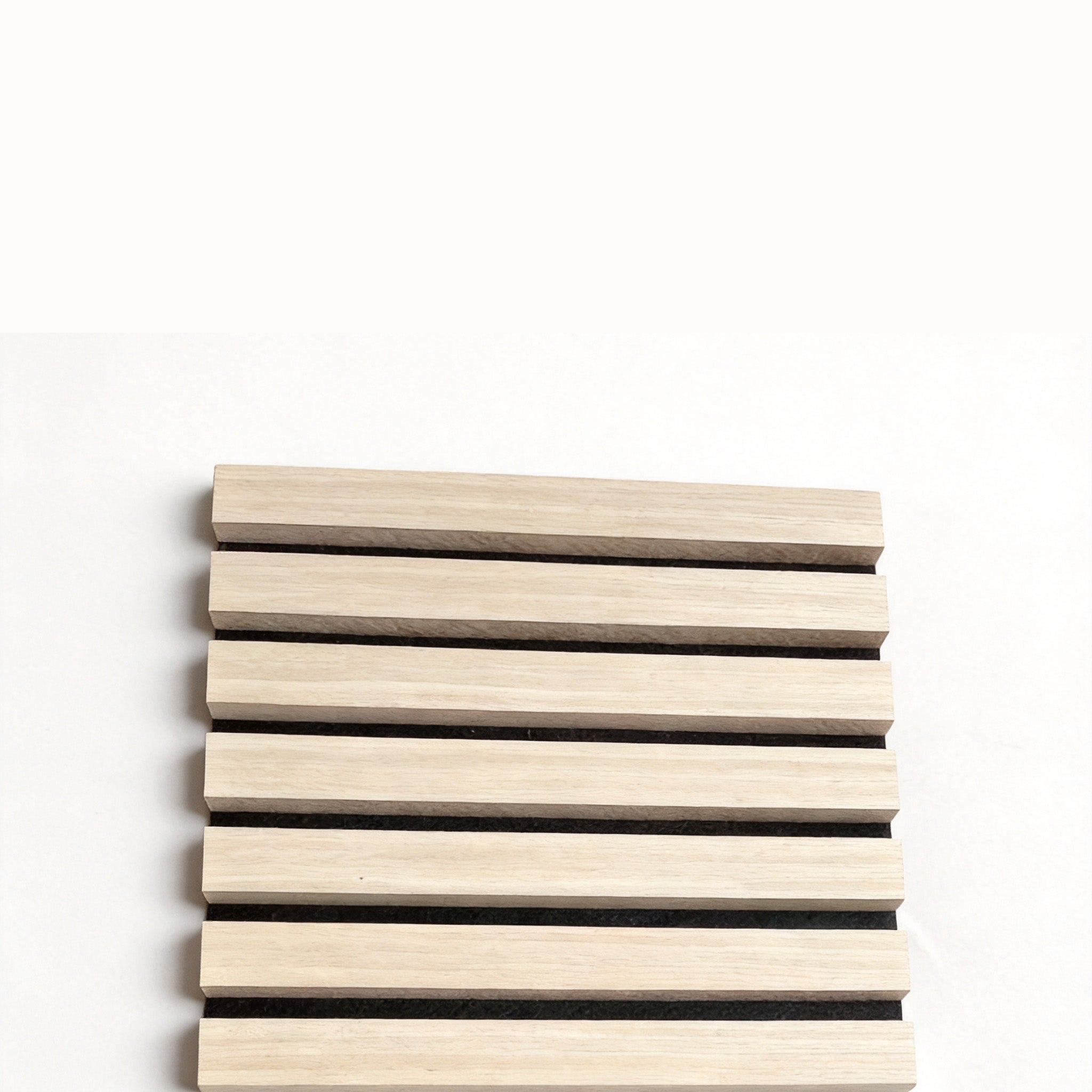 Panneaux muraux acoustiques MDF - Lot 3 x (260 x 30 ) ép.21mm- Fini chêne blanc - NRC 0,7 - 2