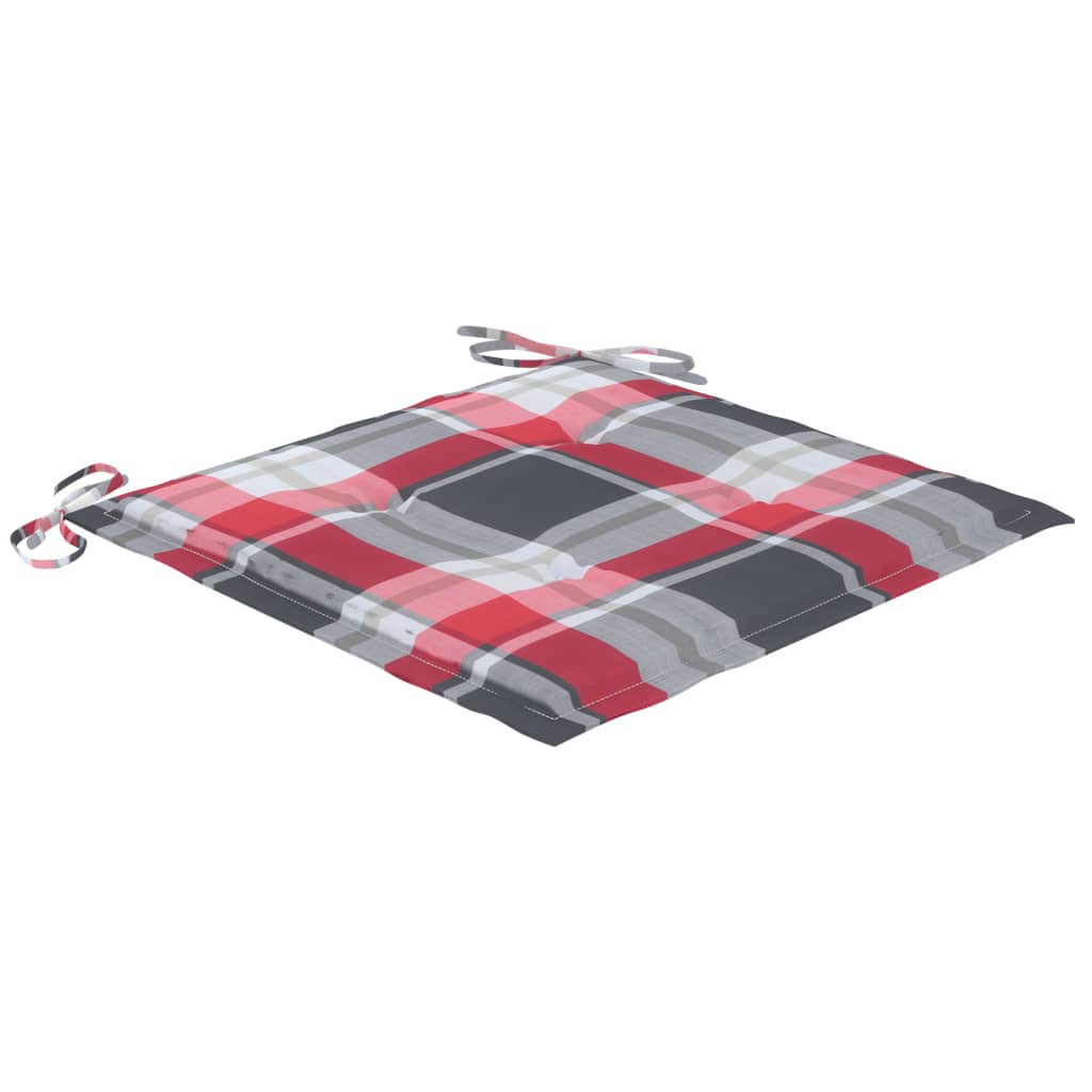 Chaises de jardin 4 pcs avec coussins Bois de teck massif - 9