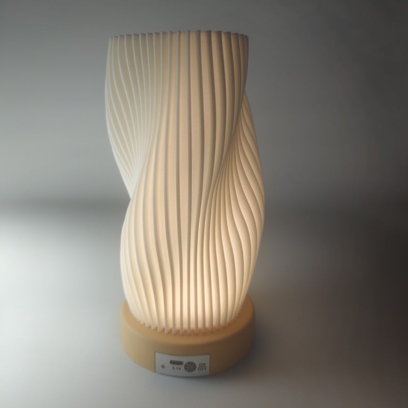 Pequeña lámpara de mesa moderna, a pilas, recargable, táctil, 3 colores, regulable, perfecta para tu mesita de noche.