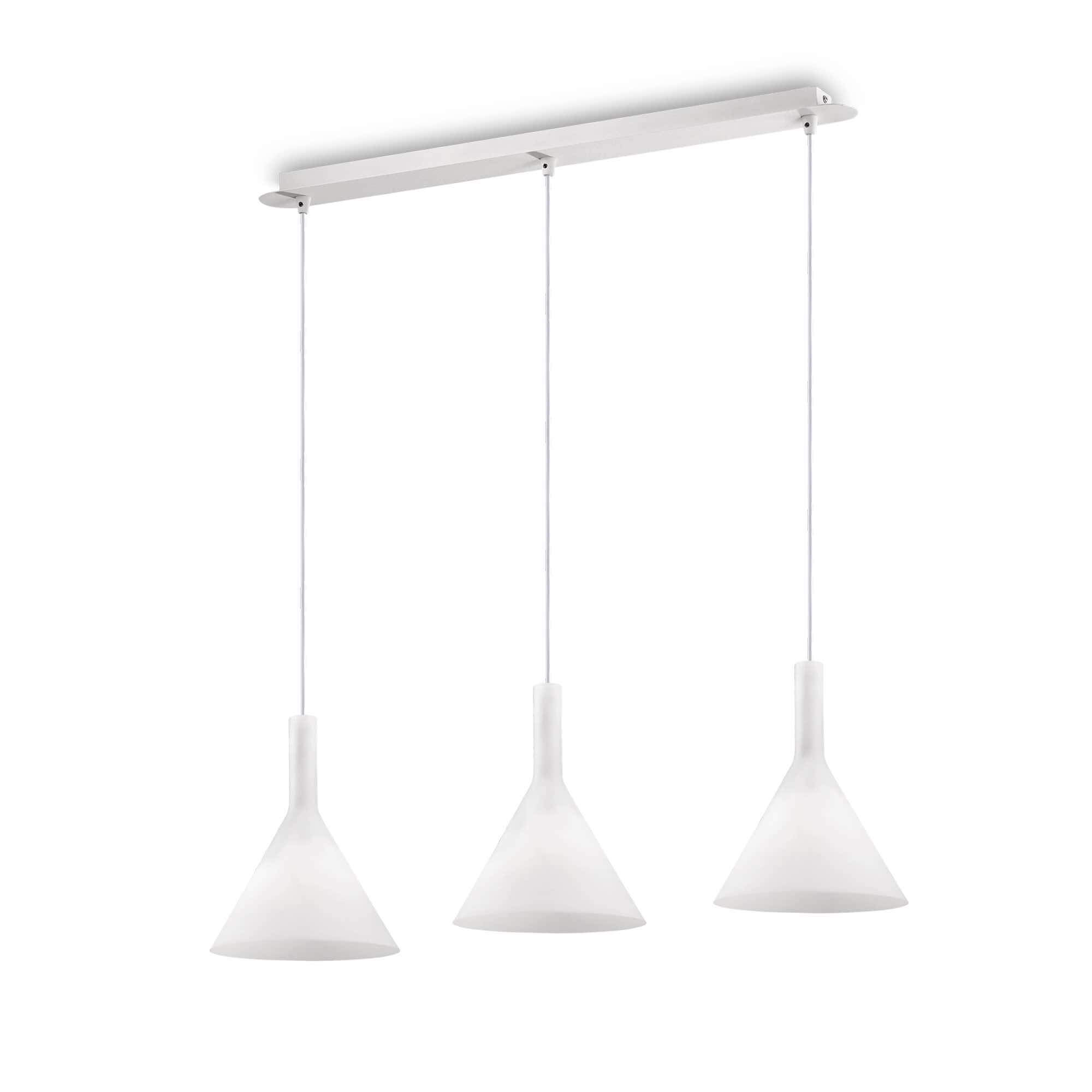 Ideal Lux  Suspension Blanche Cocktail 3 Ampoules , Leroy Merlin