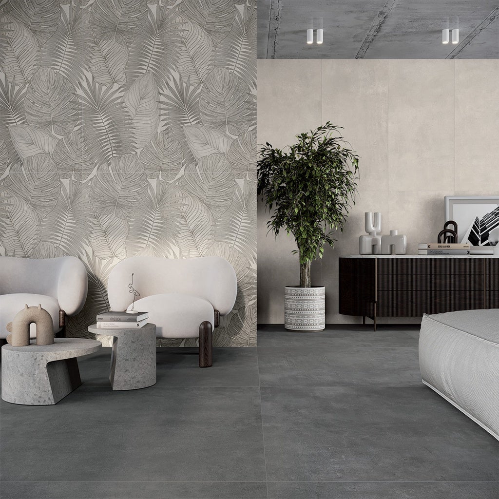 Carrelage Effet Béton Ciré NYX CÉNÉRÉ Natural 60x120 - Maison du ...