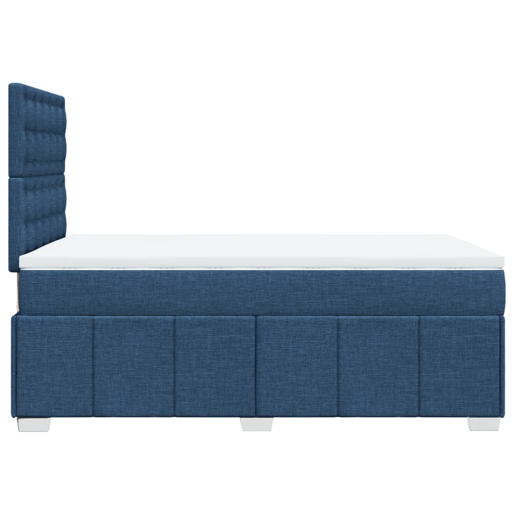 Maison Exclusive - Sommier à lattes de lit avec matelas Bleu 120x200 cm Tissu - 5