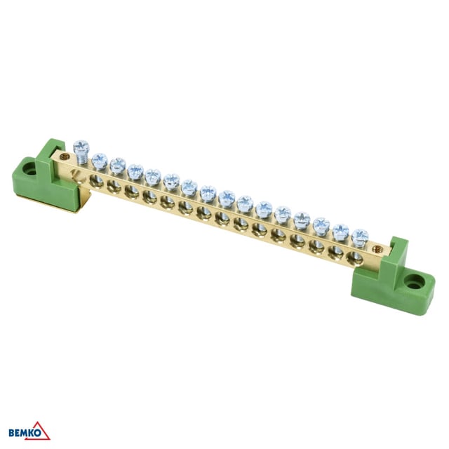 Stazione su isolatori piatti - 6x9 - Verde - Certificazione CE - Tensione di isolamento 500V