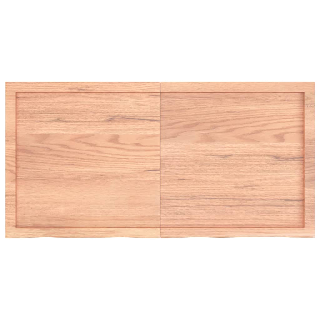 Bancada de banheiro em madeira maciça tratada marrom claro 120x60x(2-6)cm - 4