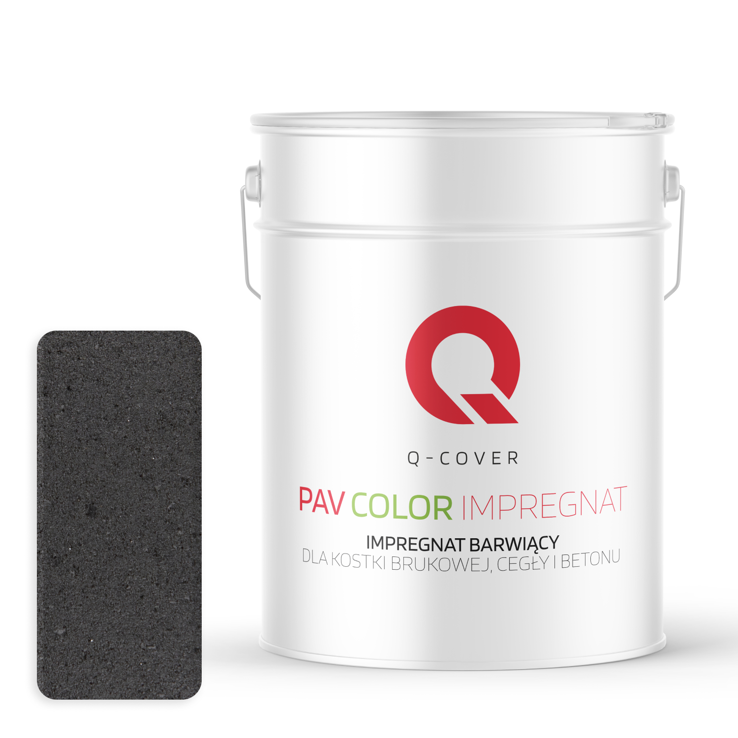 Impregnat Barwiący do Kostki Brukowej Cegły Betonu Q-Cover Czarny RAL9005 10L