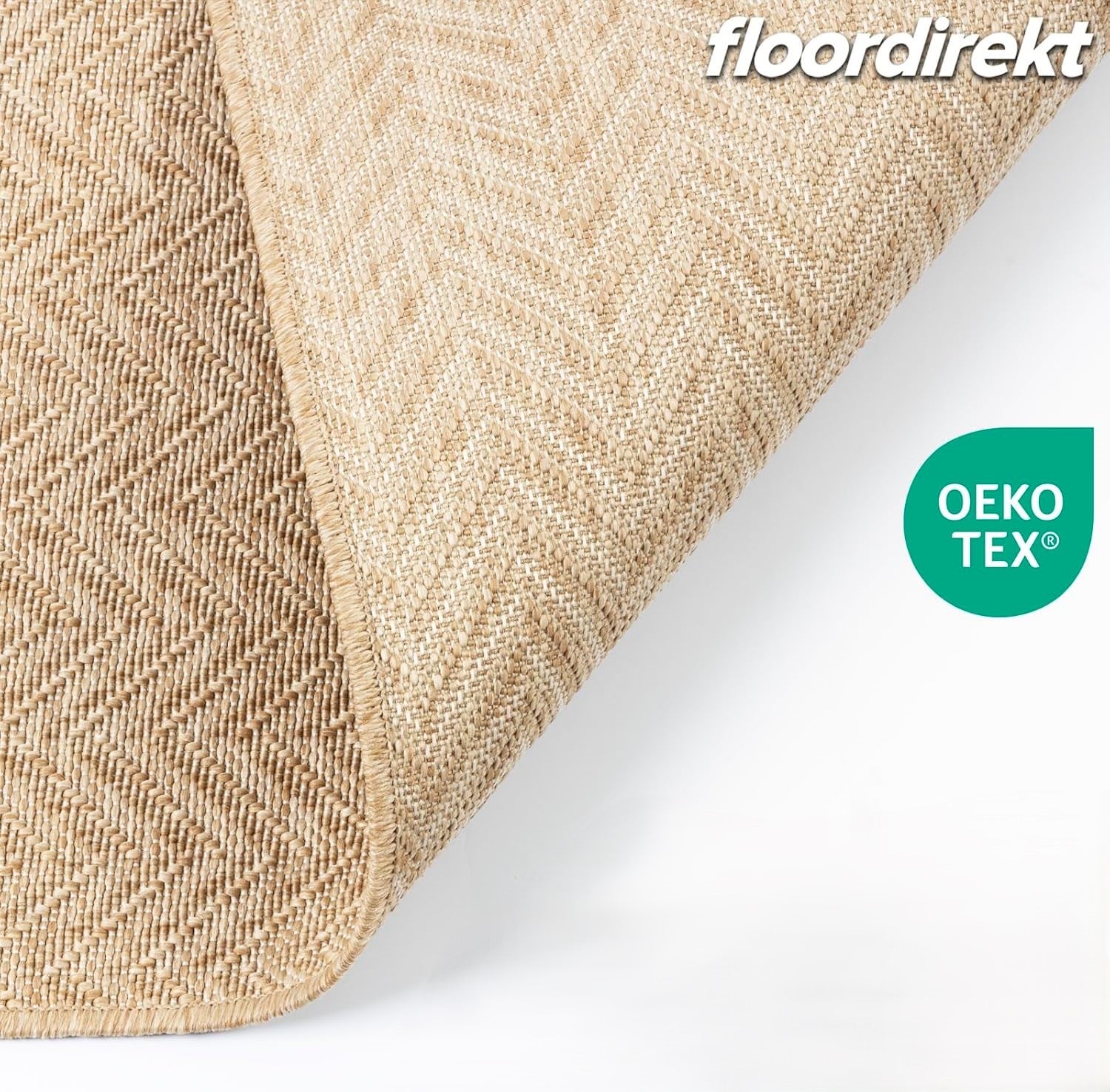 Tapis d'extérieur Pour terrasse et balcon, Cheron Beige, 80 x 150 cm - 2