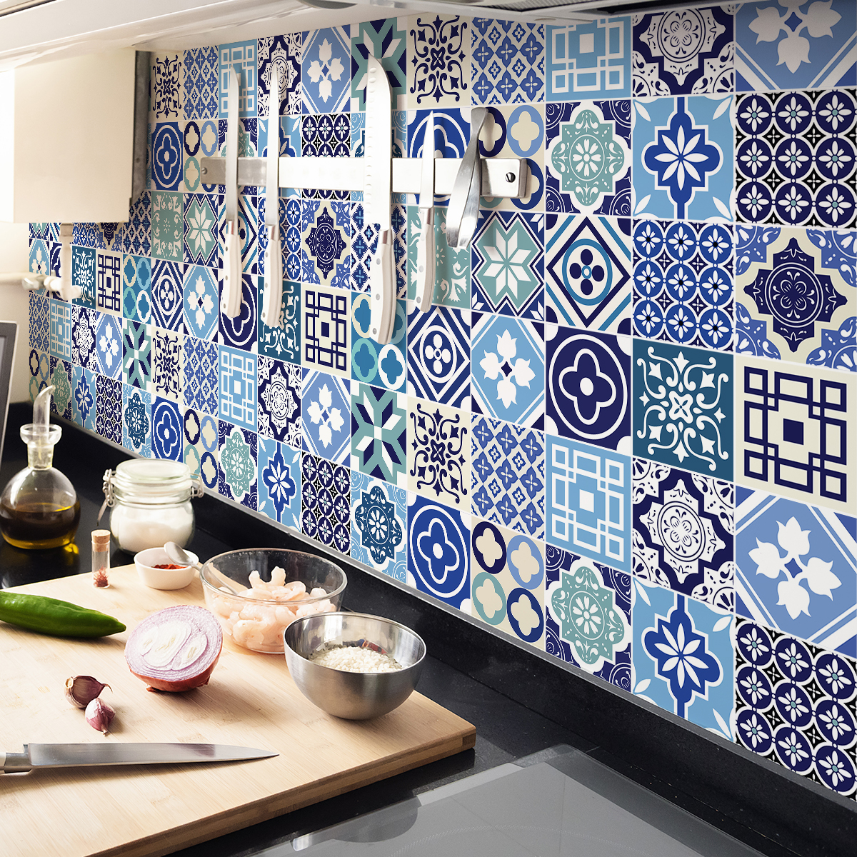 24 adesivi piastrelle di cemento grecito - Sticker adesivo - adesivi murali - 24stickers10x10cm - 6