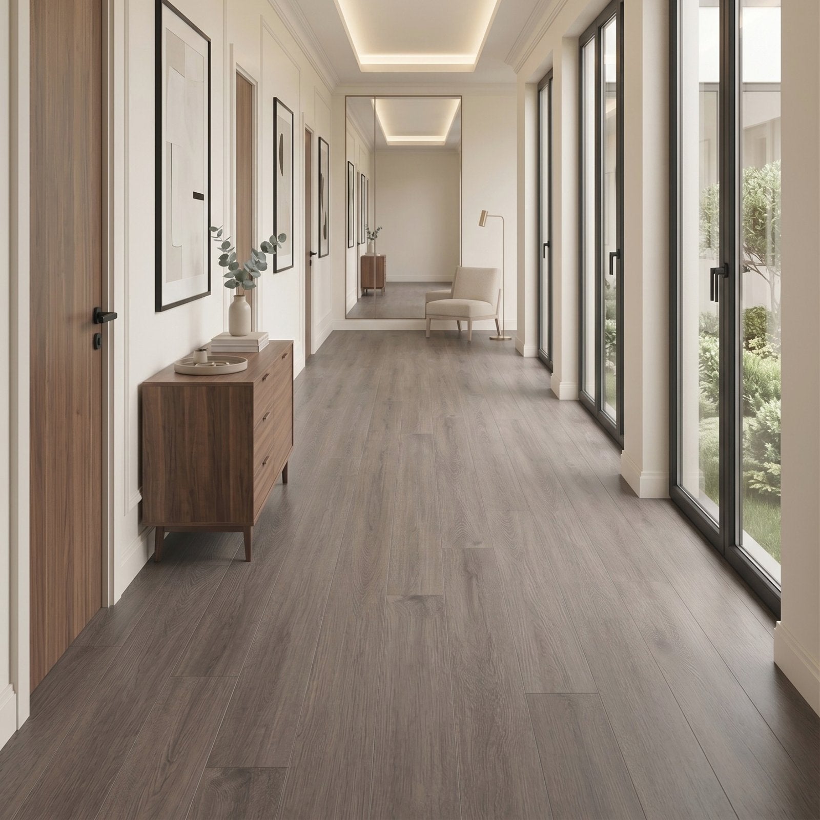 Suelo vinílico SPC clic Extrem 5 mm efecto madera Gris Antracita ISOVEX (2,21 m²) - 7
