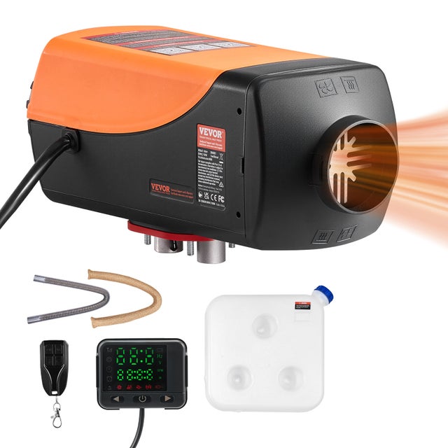VEVOR Chauffage Diesel 8 kW 12–24 V, Réchauffeur d'Air avec Réglage 8–36 ℃, Télécommande, Écran Numérique et Réservoir 10 L