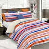 Copripiumino Happy Cat 100% Cotone, Singolo 155x200, Arancione Con Gattini, Made In Italy, Federa Double Face Inclusa