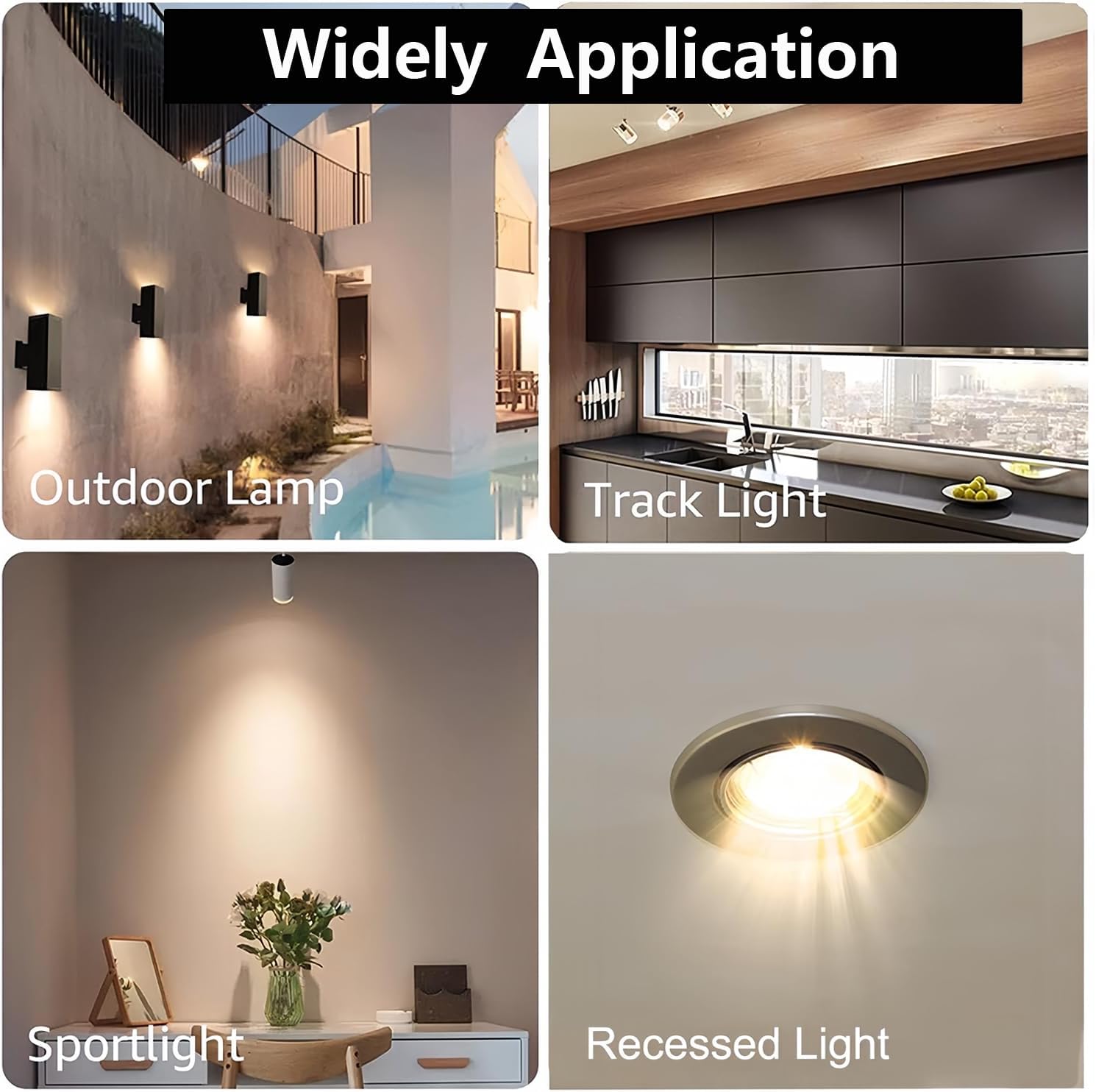 (Confezione da 3 lampadine di ricambio bianco caldo da 35 W), attacco GU10, lampadine alogene da 110 V, perle alogene a bassa tensione - 5