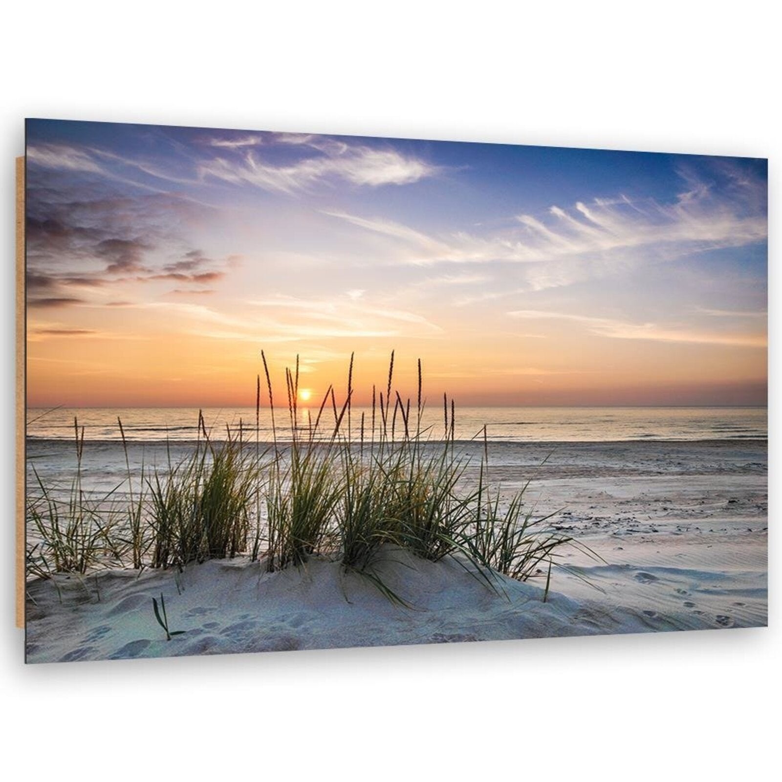 Tableau bois coucher de soleil sur la plage - 120 x 80 cm | Leroy Merlin