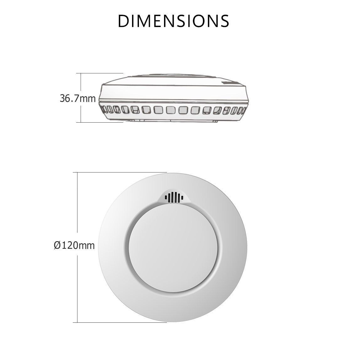 ELRO Connects FZ5002R Détecteur de fumée sans fil - Connecable - testé selon la norme DIN EN14604 - avec capteur de chaleur - en réseau - 6 Pièces - 5