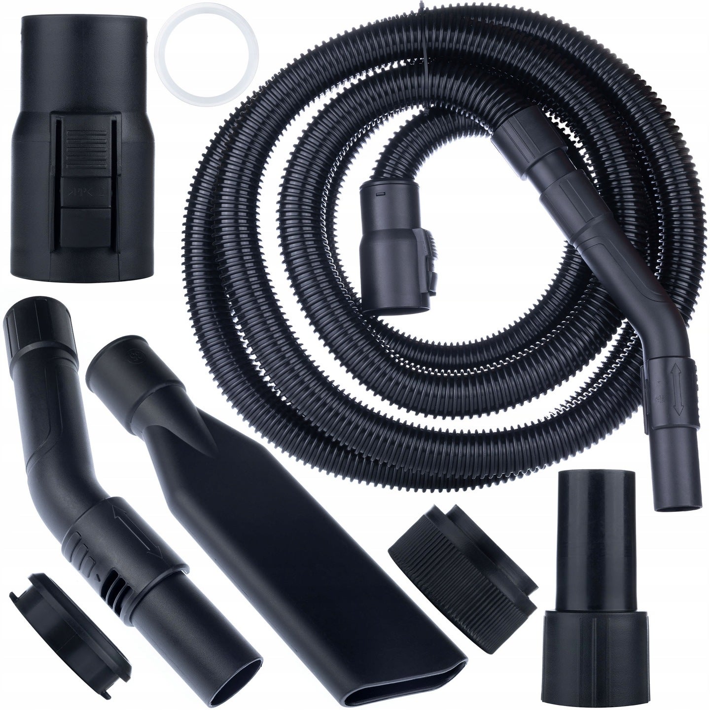 Set Accessoires pour Aspirateur – 10 Sacs + Filtre Renforcé + Tuyau 4 m | Compatible Kärcher WD2 WD3 | Haute Filtration - 7