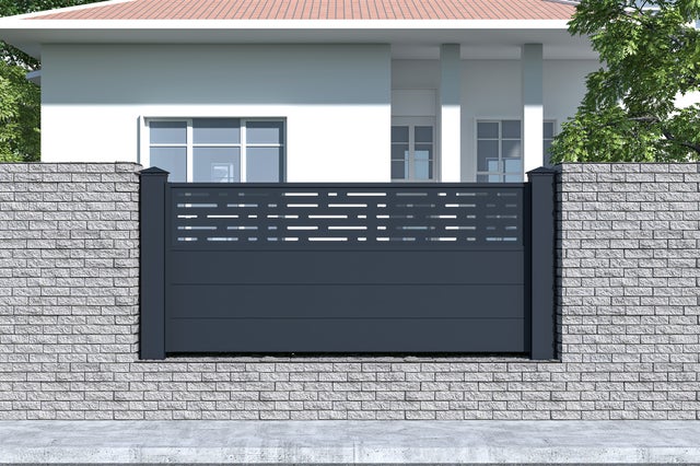 Kit clôture aluminium semi-ajourée ARLBERG – H.90 cm – L.1,90 m – kit complet