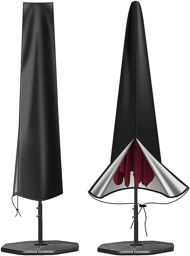 Pokrowiec na parasol ogrodowy, pokrowiec parasol tarasowy z zamkiem błyskawicznym, wodoodporny pokrowiec Oxford 210D z powłoką anty-UV, 190x50x30 cm