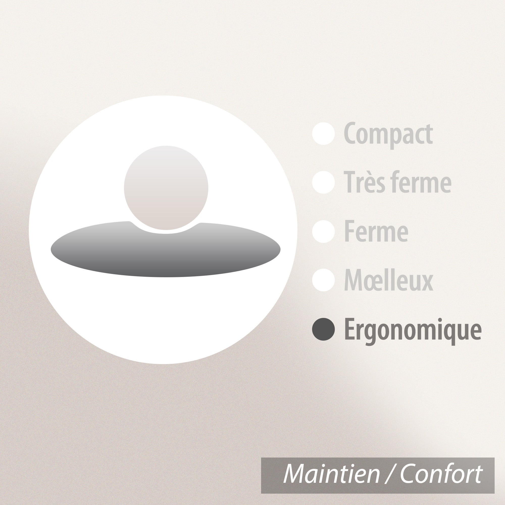 Traversin plat 135x35 cm ASCONA mousse à mémoire de forme visco - 5