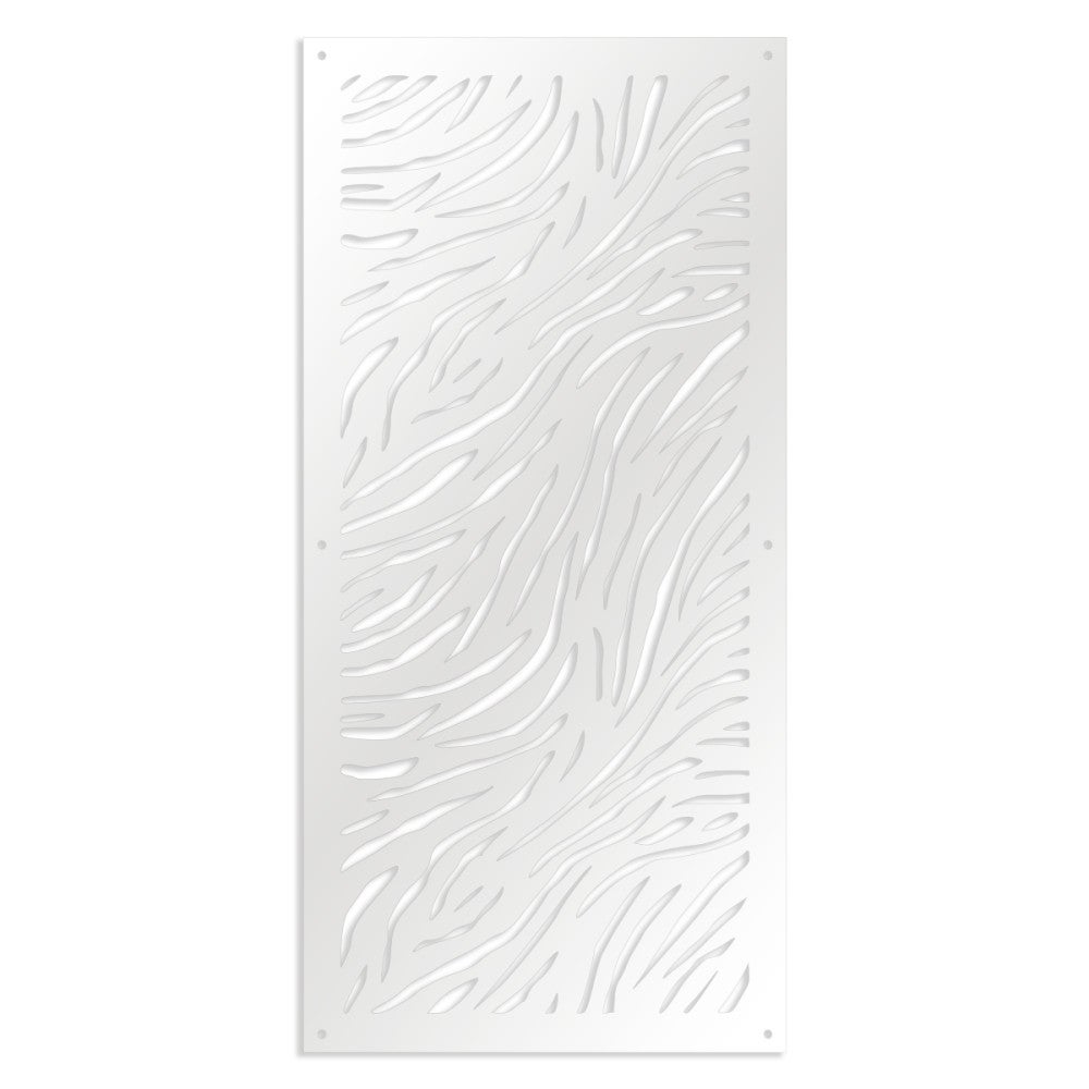 TIGER - Panel perforowany z PVC - Parasol przeciwsłoneczny - Rozmiar 98x198 cm - Grubość 1 cm - Kolor BIAŁY