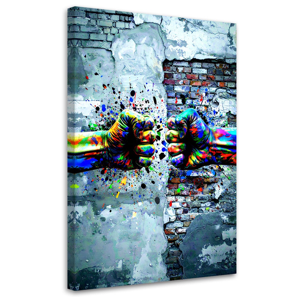 Obraz dla nastolatka, Abstrakcja Pięść Graffiti Street Art 60x90