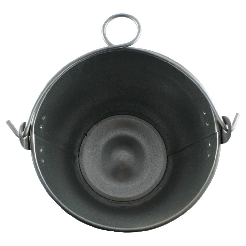 Meliconi 14014943806 Cubo Chapa Pizarra Con Cubo, Metal, Negro, 25.1 X