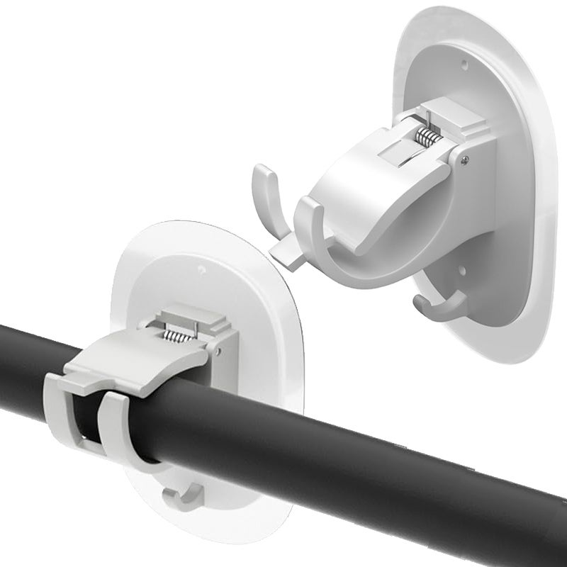 8PCS Supporti Per Asta Tende Autoadesivi - Senza Foratura, Trasparenti - Foto 4