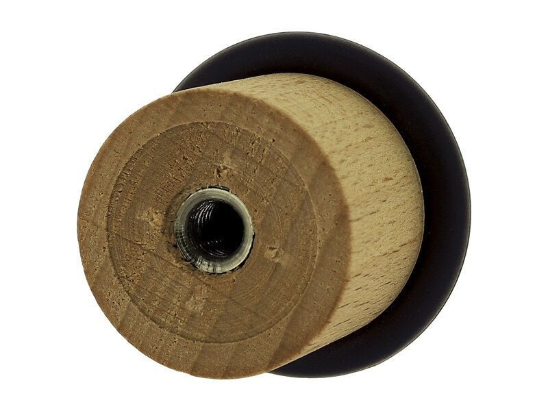 Lot de 4 butées de porte ALPERTEC bois brut chêne Diam.3 x H.4 cm - 3