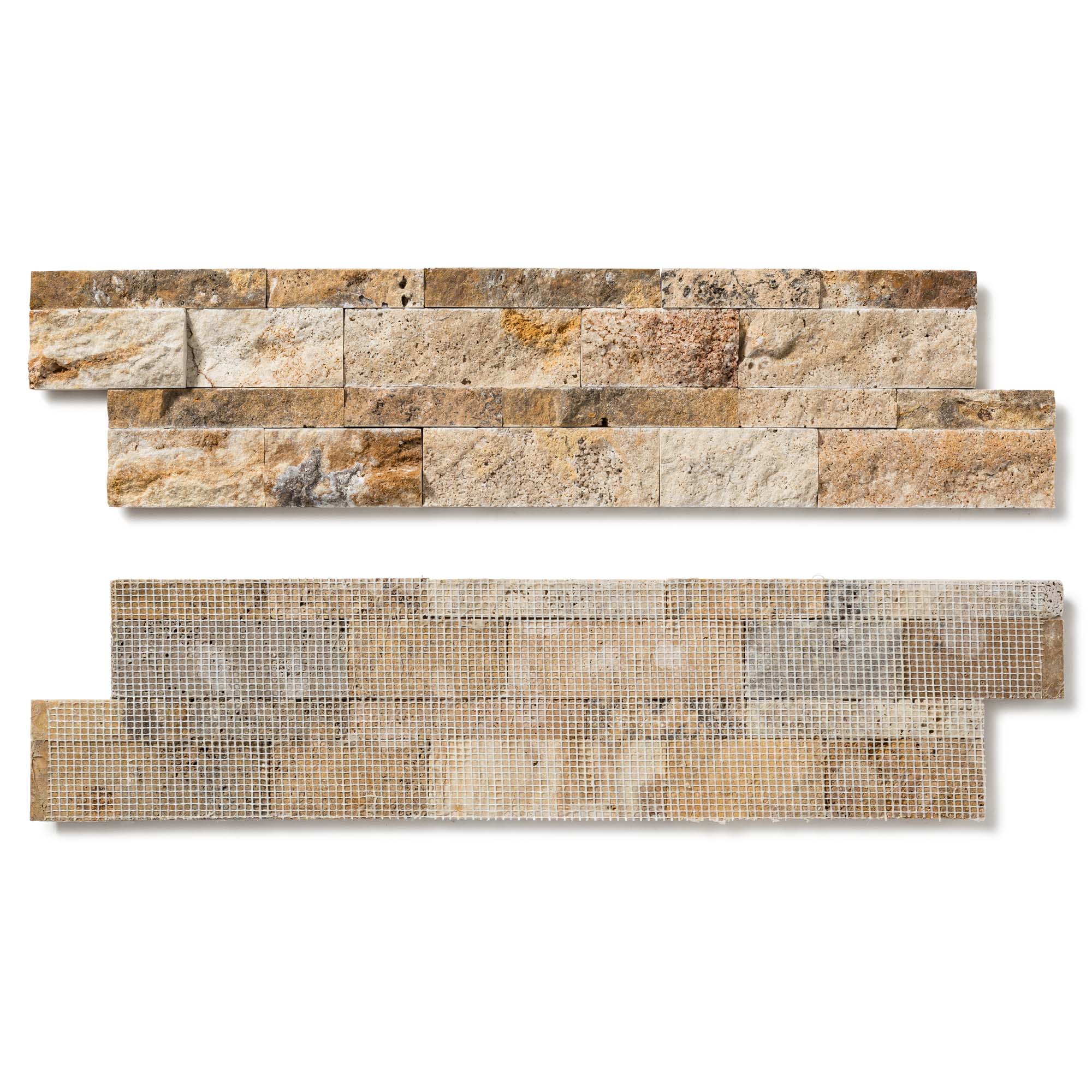 Pierre de parement Travertin Scabos 60x15 cm Brut (lot de 0,99 m² soit 11 plaques) - RO'MA NATURE - 5