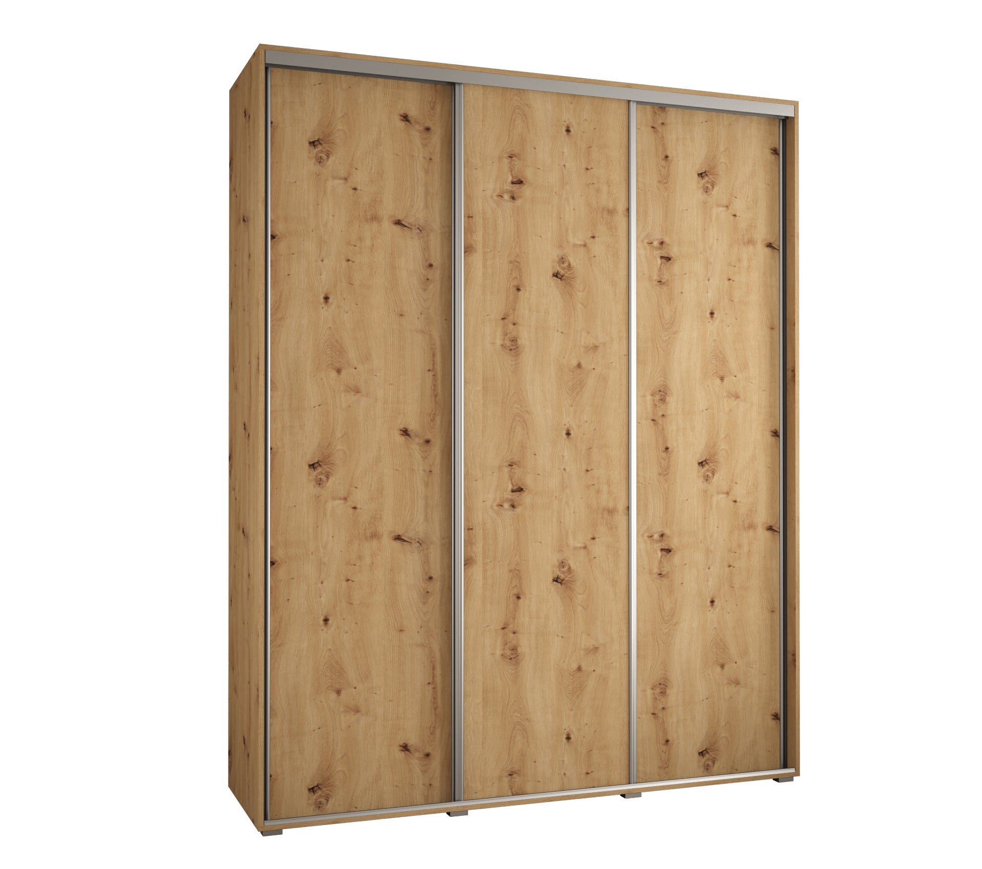 Szafa przesuwna wysoka Davos 1 200 x 45 x 235,2 cm artisan + artisan + u. srebrny - Abiks Meble