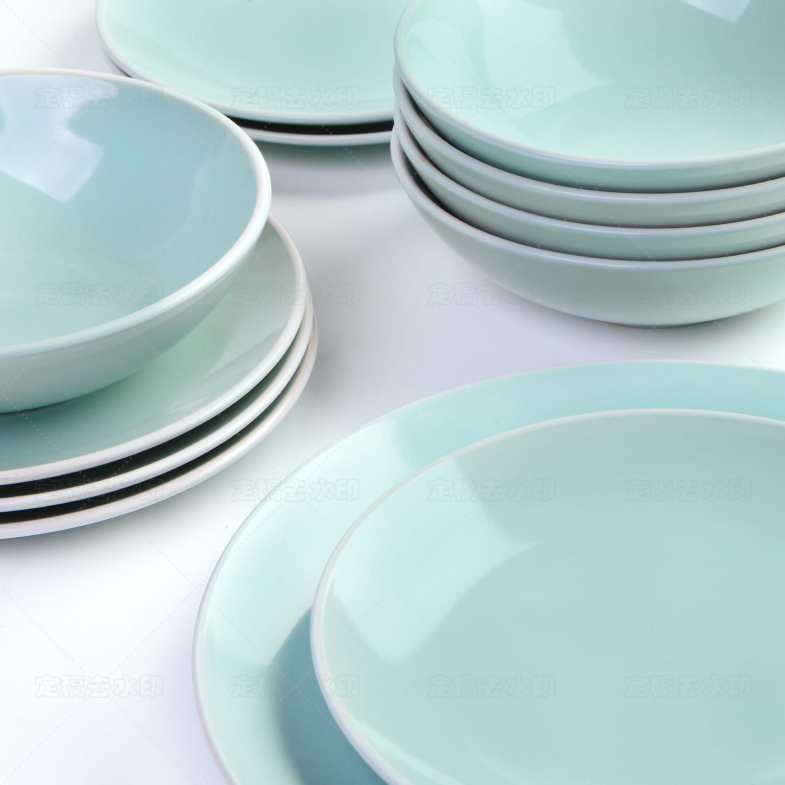 Vajilla 18 piezas de Ceramica Santa Elena modelo Sol color Verde. Servicio para 6 personas. - 3