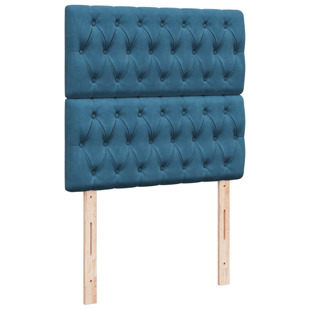 Sommier à lattes de lit avec matelas bleu 100x200 cm — COMFORTXL - 9
