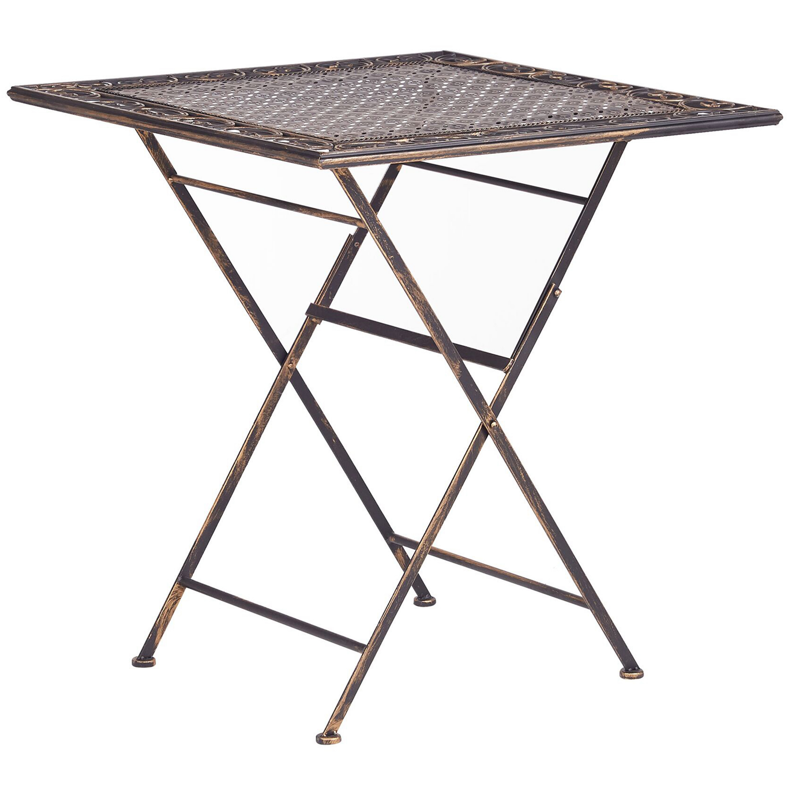 Masă de grădină BORMIO 70 cm 70 cm Metal Negru