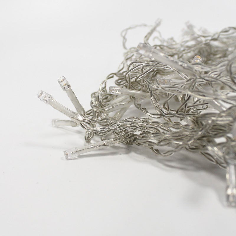 Guirlande LED Rideaux 220V IP44 3M, 8 modes - câble transparent - MultiCouleur / 140 LED - SILUMEN - 7