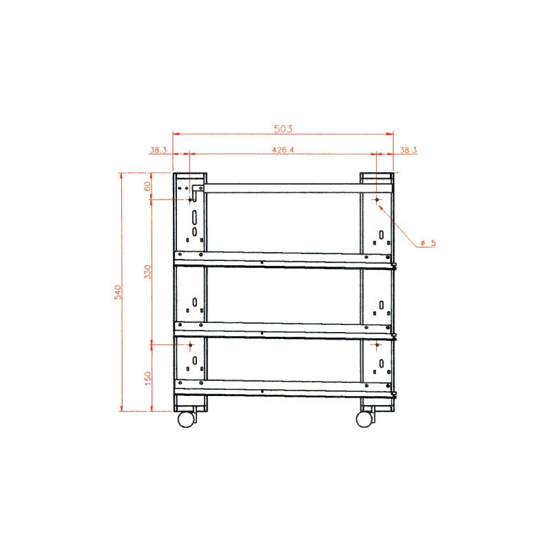 Caisson sans habillage - Décor : Zingué - Hauteur : 540 mm - Largeur : 407 mm - Poids : 17,2 kg - Profondeur : 515 mm -ITAR - 2