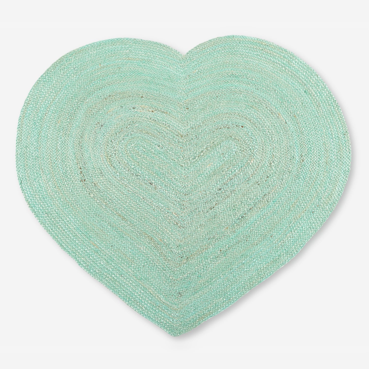 Podkładka stołowa z juty serce 45x55 cm | Ręcznie wykonana, kolor turkusowy