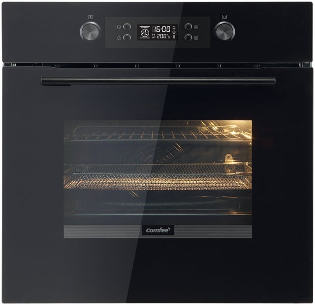 Four encastrable Pyrolyse Friteuse à air chaud - 72L - 59,5 x 57,5 x 59,5 cm - COMFEE CBO65P80E0-BK - Noir - Classe A