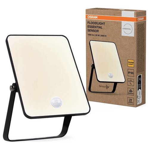 OSRAM HOMELIGHTING Floodlight Essential Sensor 20W 3000K 4099854430053 ...