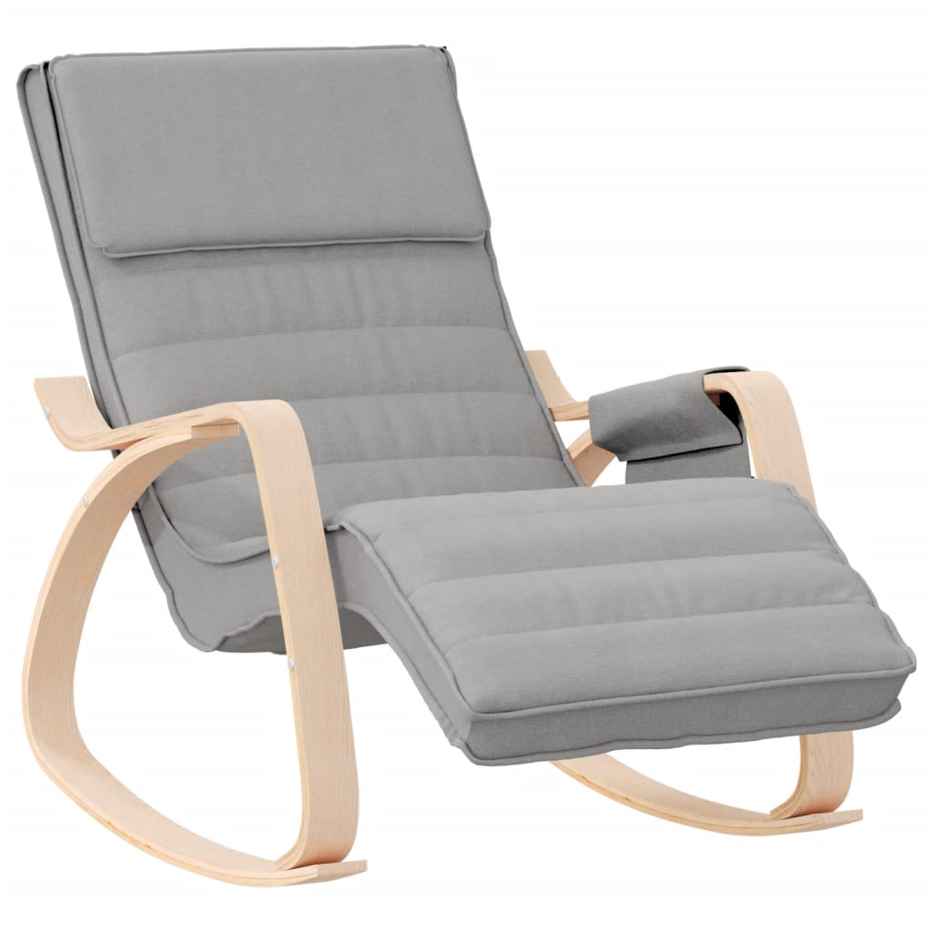 Chaise à bascule | Rocking chair | Fauteuil à bascule Gris clair Tissu938912 - 2