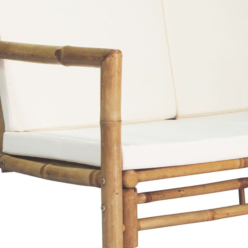 Salon bas de jardin en Tissu Beige 3 personnes - 5