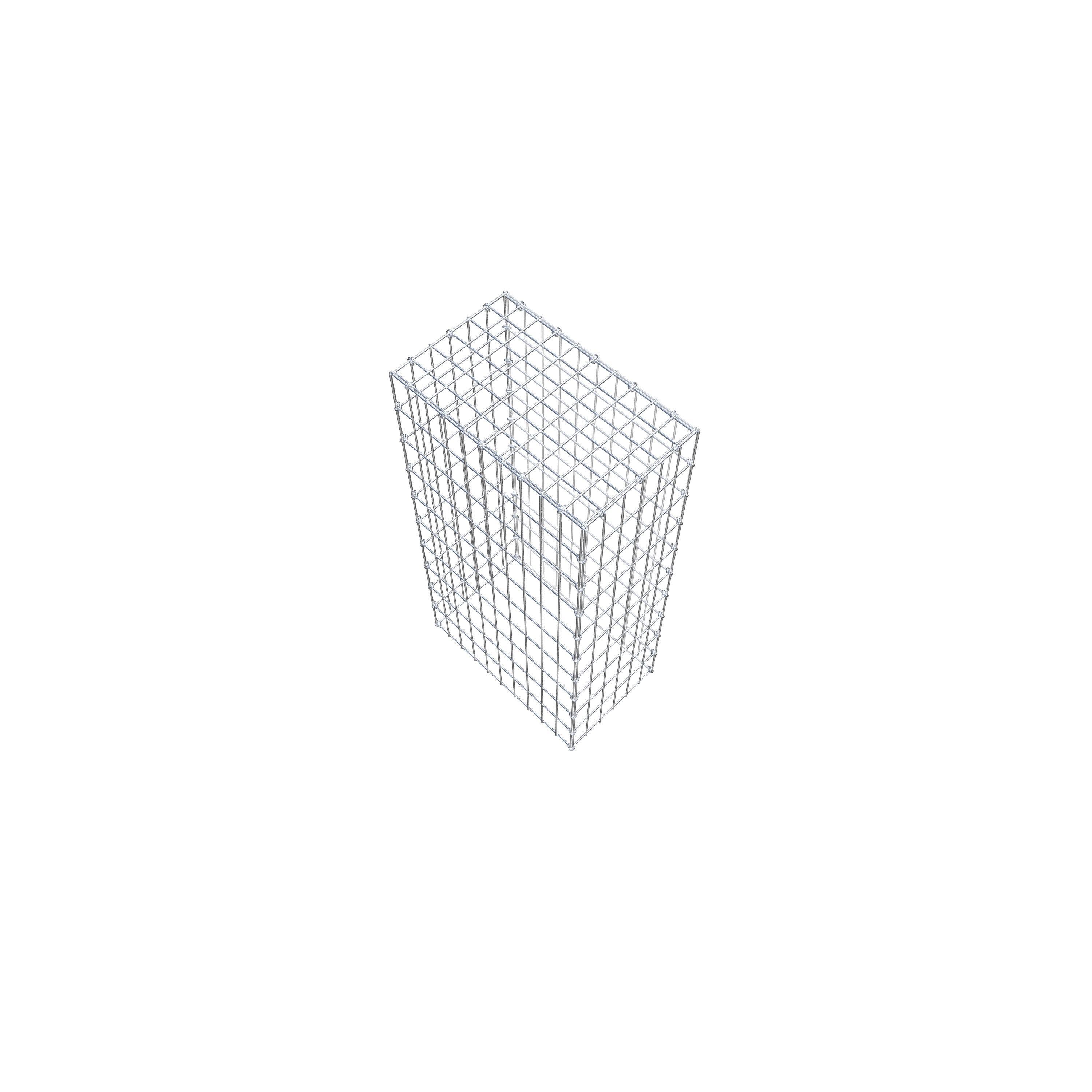 Gavión para apilar en acero galvanizado 100x50x30cm (LxAxP), malla 5 x 10cm, Anillo en C, sin rejilla inferior - 4