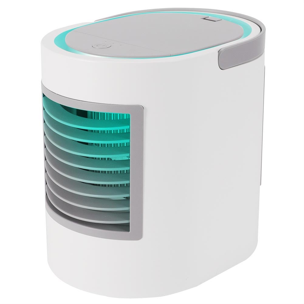 Mini ventilateur de bureau portable avec port USB et voyant lumineux multicolore à vitesse réglable - 5