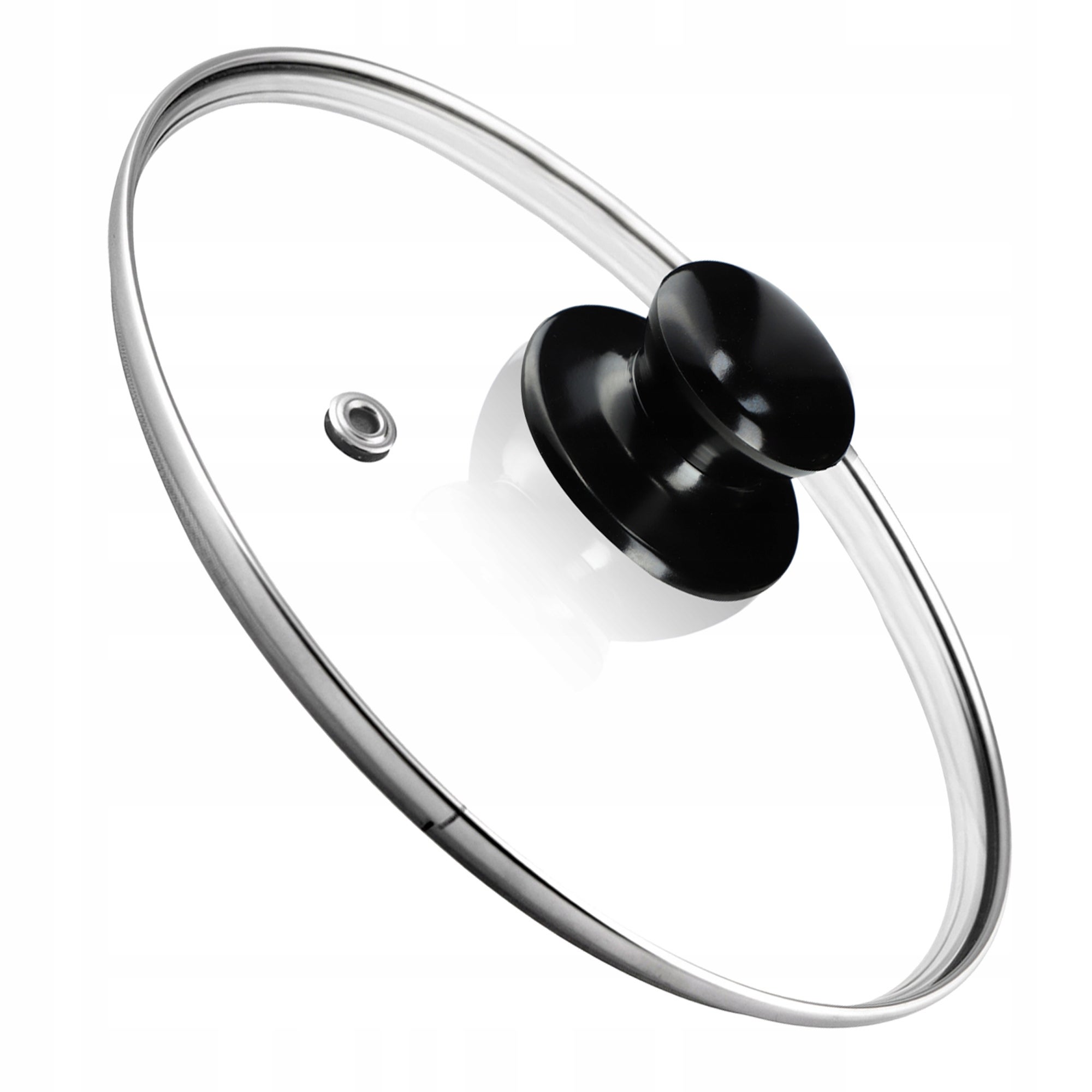 Excelsteel Coperchio Universale In Acciaio Inox E Vetro Temperato, Si Adatta A Pentole Da 20, 25 E 30 Cm, Manico In Bachelite
