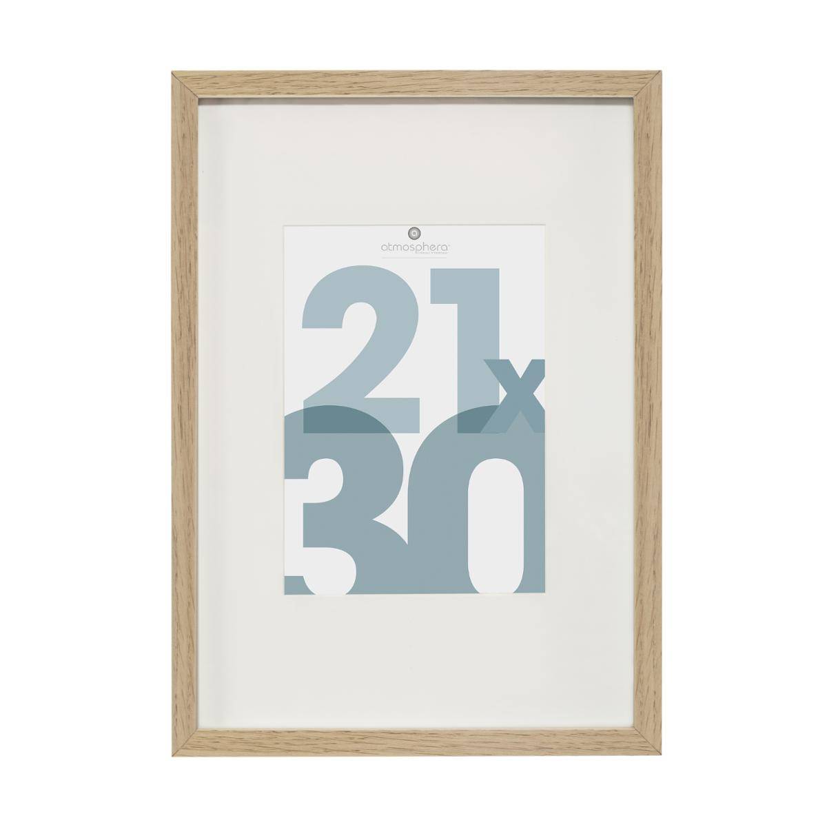 Affiche encadrée Subli - verre et bois - 40x50 cm - Atmosphera Affiche encadrée Subli - verre et bois - 40x50 cm - Atmosphera
