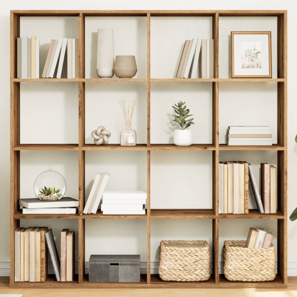 Bibliothèque pour Séjour en Bois Marron H. 29 x l. 102 x P. 29 cm - 2