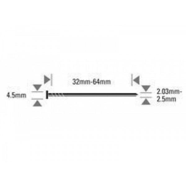 Pointes annelées en inox BOSTITCH - pour N66C - 6600 pièces - N23R55SS316