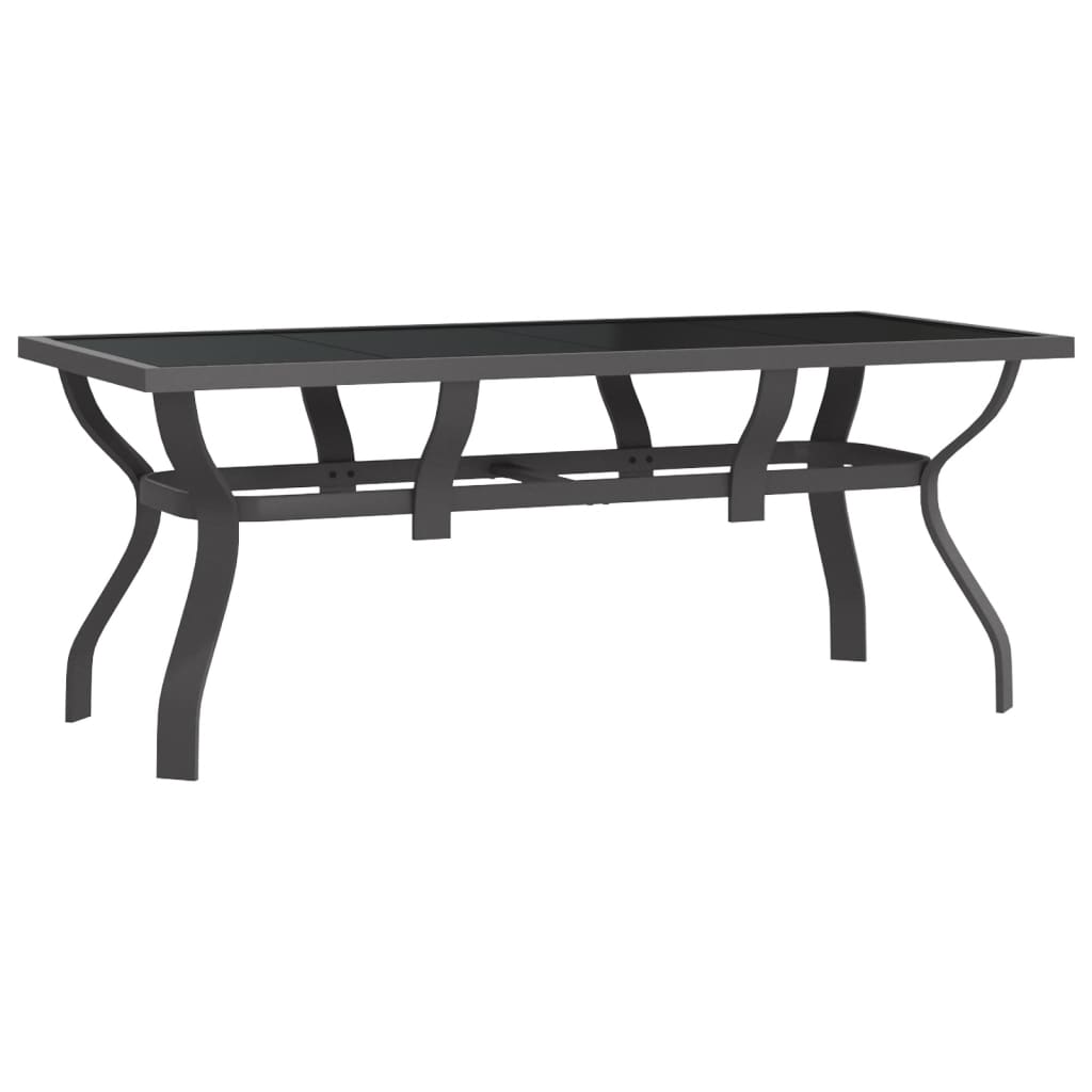 VidaXL Tavolo Da Giardino Pieghevole In Acciaio Con Piano A Rete - Antracite, 110x80x72 Cm, Robusto E Salvaspazio - 4